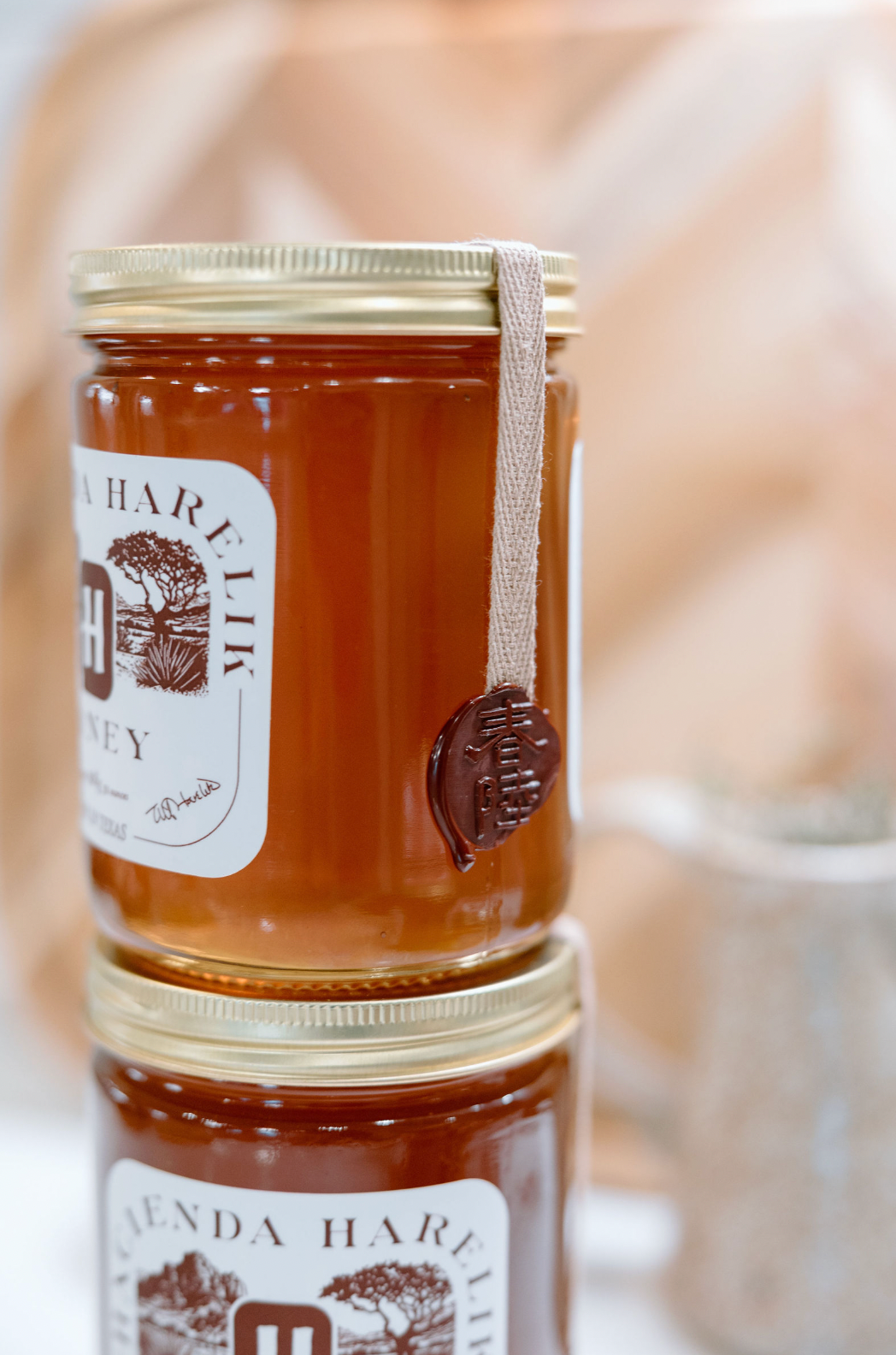 Honey - Large Luxury Glass Jar (32 oz)